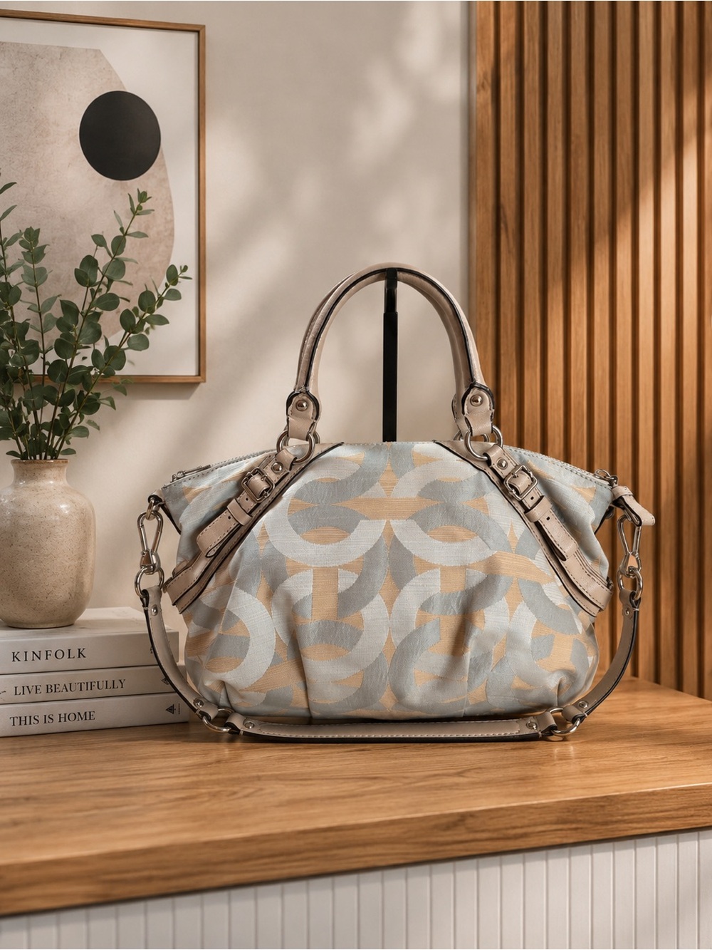Coach Madison Sophia Satchel Op
Art Design in Silver Bay Mist - Picture 2 of 10